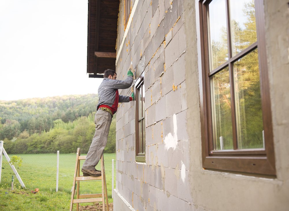 Builder,is,working,on,new,house,construction